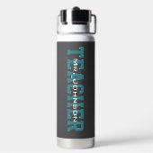 Einfach Modern Grauer Lehrer Trinkflasche (Hinten)