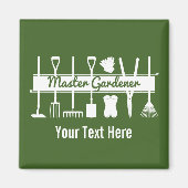 Einfach Modern Grüner Meister-Gärtner Custom Magnet (Vorne)