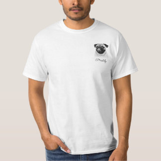 Einfach Modern Haustier Foto & Name S/W T-Shirt