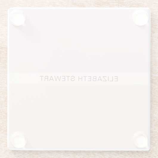 Einfach, modern, hell, rosa und korallenfarben glasuntersetzer (Rückseite)