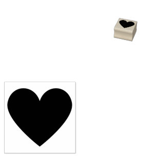 Einfach Modern Herz Maßgeschneidert mit Liebe Gummistempel