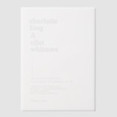 Einfach, modern, Hochzeit, Pergament Einladungen (Vorderseite)