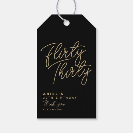 Einfach modern Kokett 30 Personalisiert Geschenkanhänger (Vorderseite)