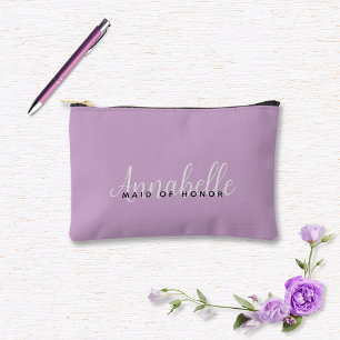 Einfach Modern Lila Lila Hochzeit individuell Zubehörtasche