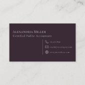 Einfach modern Lila Visitenkarte (Vorderseite)