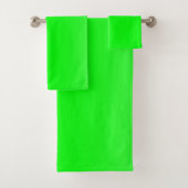 Einfach & modern Lime Green & Orange - Personalisi Badhandtuch Set (Insitu)