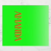 Einfach & modern Lime Green & Orange - Personalisi Bierflaschenetikett (Einzelnes Label)