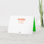 Einfach & modern Lime Green & Orange - Personalisi Karte (Rückseite)