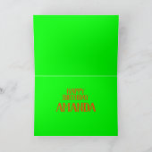 Einfach & modern Lime Green & Orange - Personalisi Karte (Innenseite)