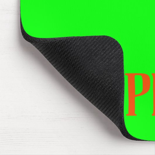 Einfach & modern Lime Green & Orange - Personalisi Mousepad (Ecke)