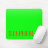 Einfach & modern Lime Green & Orange - Personalisi Mousepad (Mit Mouse)