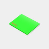 Einfach & modern Lime Green & Orange - Personalisi Post-it Klebezettel (angewinkelt)