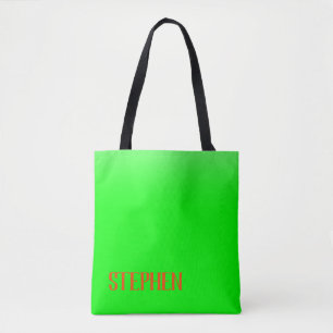 Einfach & modern Lime Green & Orange - Personalisi Tasche