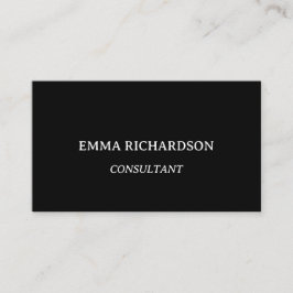 Einfach Modern Minimal Professionell Schwarz Visitenkarte