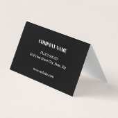 Einfach Modern Minimal Professionell Schwarz Visitenkarten (Rückseite)