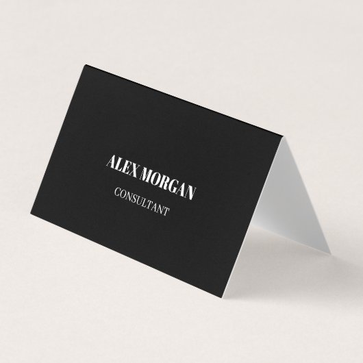 Einfach Modern Minimal Professionell Schwarz Visitenkarten (Vorderseite)