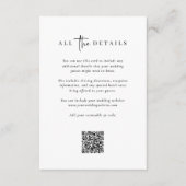 Einfach modern Minimalistisch | Angaben zum Hochze Begleitkarte (Vorderseite)
