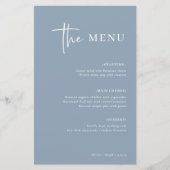 Einfach modern Minimalistisch | Dusty Blue Wedding (Vorderseite)