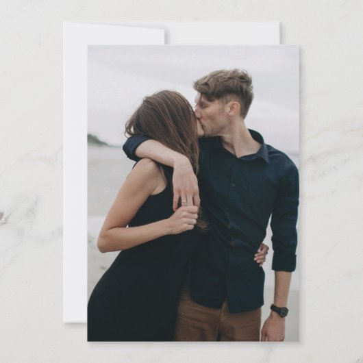 Einfach modern Minimalistisch | FOTO Einladung (Rückseite)