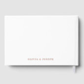 Einfach modern Minimalistisch | Hochzeit-Rose Gästebuch (Rückseite)