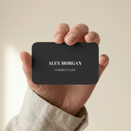 Einfach Modern Minimalistisch Professionell schwar Visitenkarte