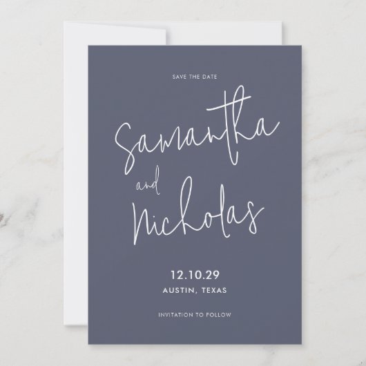 Einfach modern Minimalistisch Save The Date (Vorderseite)