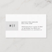 Einfach, modern, minimalistisch und trendy visitenkarte (Rückseite)