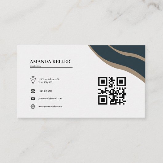 Einfach modern Minimalistisch Visitenkarte (Vorderseite)