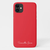 Einfach, modern, minimalrot Case-Mate iPhone hülle (Rückseite)