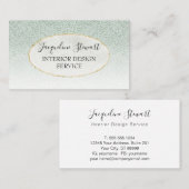 Einfach modern, mint Elegant Retro Beruflich Visitenkarte (Vorne/Hinten)