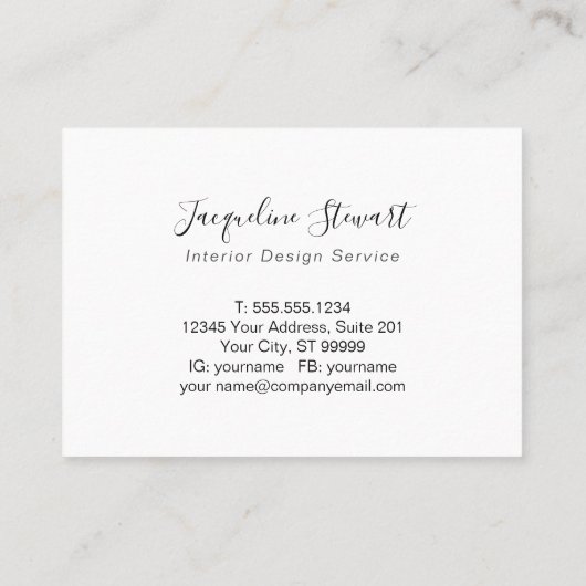 Einfach modern, mint Elegant Retro Beruflich Visitenkarte (Rückseite)