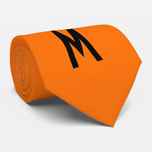 Einfach Modern Neon Fluoreszierend Orange Krawatte
