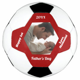 Einfach Modern Neuer Vater Vatertag Foto Fußball