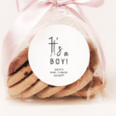 Einfach modern neutral ist es ein Baby-Duschgefall Runder Aufkleber