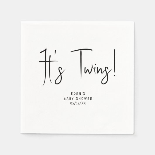 Einfach modern neutral ist es Zwillinge! Dusche Na Serviette (Vorderseite)