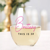 Einfach modern Personalisiert Dies ist 30 Weinglas Ohne Stiel