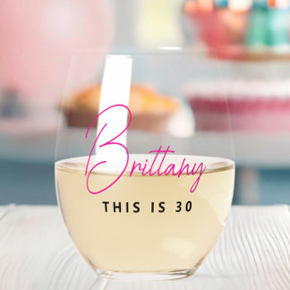 Einfach modern Personalisiert Dies ist 30 Weinglas Ohne Stiel