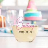 Einfach modern Personalisiert Dies ist 30 Weinglas Ohne Stiel