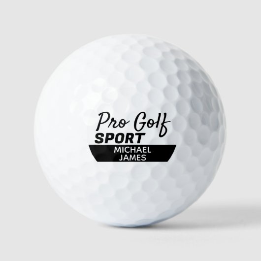 Einfach & modern, Pro Golf Sport, Personalisiert Golfball (Vorderseite)