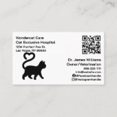 Einfach, Modern, QR-Code Tierklinik Visitenkarte (Vorderseite)
