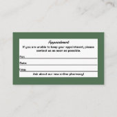 Einfach , modern , QR Code Veterinary Hospital Visitenkarte (Rückseite)