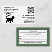 Einfach , modern , QR Code Veterinary Hospital Visitenkarte (Vorne/Hinten)