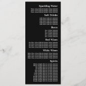 Einfach & modern, Restaurant Slimline Menükarte (Rückseite)