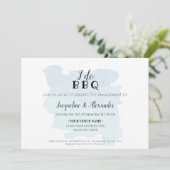 Einfach modern Rustikal I do GRILLEN Script Dusty  Einladung (Stehend Vorderseite)