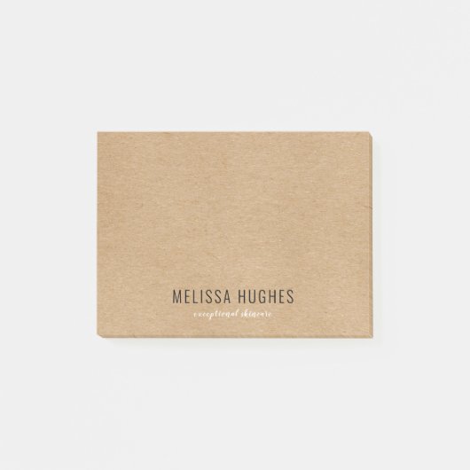 Einfach Modern Rustikal Kraft Boho Post-it Klebezettel (Vorderseite)