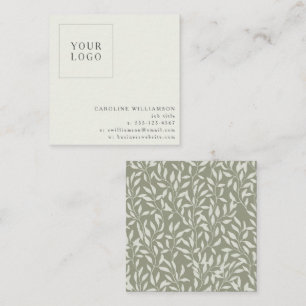 Einfach Modern Sage Botanical Ihr Logo Custom Quadratische Visitenkarte