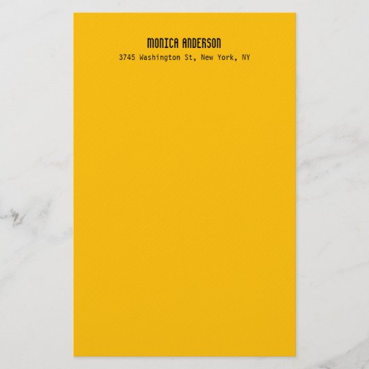 Einfach Modern Schlicht Professionell Bernstein Ge Briefpapier (Vorderseite)