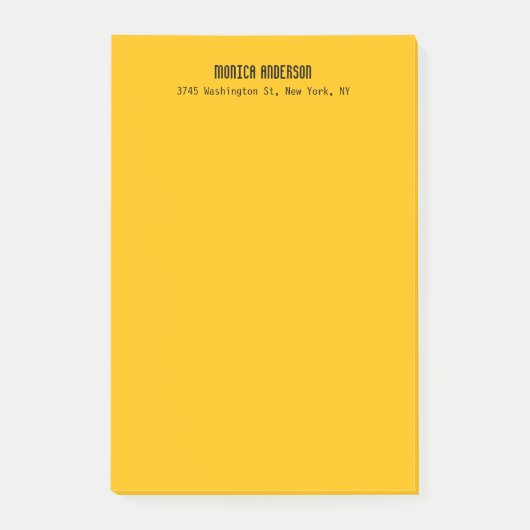 Einfach Modern Schlicht Professionell Bernstein Ge Post-it Klebezettel (Vorderseite)