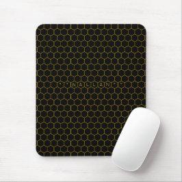 Einfach & modern, schwarz-gelb, WabenIndividuelle  Mousepad