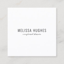 Einfach, modern, schwarz und weiß quadratische visitenkarte